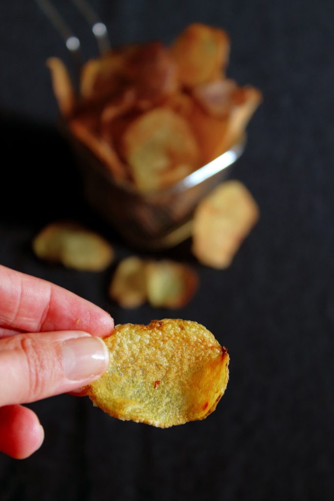 chips di patate in friggitrice ad aria